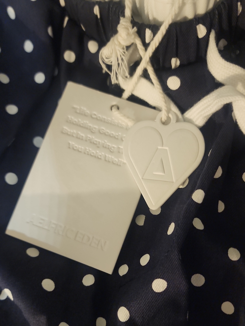 Aelfric Eden Navy Wide-Leg Polka Dot Lounge Pants - Picture 8 of 14